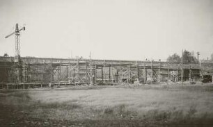 Muldenhütten, Bau der neuen Straßenbrücke über die Freiberger Mulde