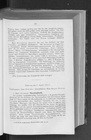 Sitzung am 6. April 1909.