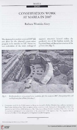 19: Conservation work at marea in 2007