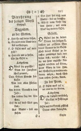 Verehrung des heiligen Aloysii Gonzagä.