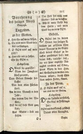 Verehrung des heiligen Aloysii Gonzagä.