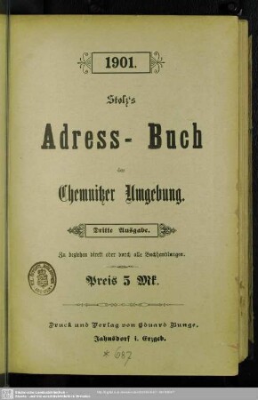 3.1901: Stolz's Adress-Buch der Chemnitzer Umgebung