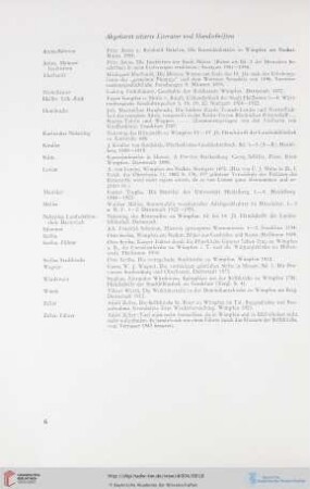 Abgekürzt zitierte Literatur und Handschriften
