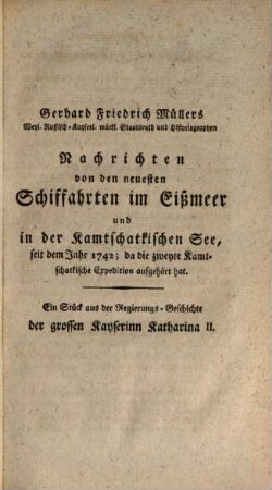Neueste nordische Beyträge zur physikalischen und geographischen Erd- und Völkerbeschreibung, Naturgeschichte und Oekonomie, 1. 1793
