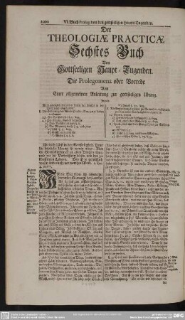 Der Theologiae Practicae Sechstes Buch Von Gottseeligen Haupt-Tugenden