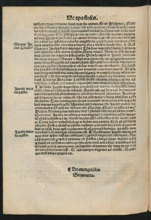 De evangelistis Sequentia.