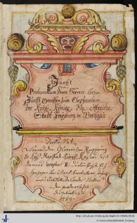 Protocoll der Zunft zum Elephanten