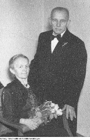 Goldene Hochzeit in Frauenstein, November 1954