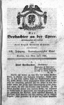 29. Stück, 18. Juli 1853