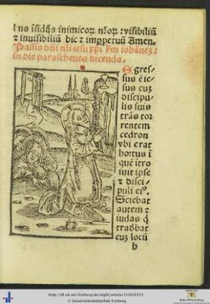 Passio domini nostri iesu christi secundum iohannem in die parascheves dicenda