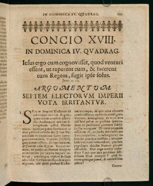 151-158, Concio XVIII. in dominica IV. quadragesime