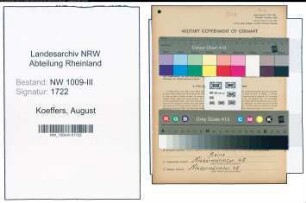 Entnazifizierung August Koeffers , geb. 28.09.1901 (Korbmacher)