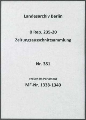 Frauen im Parlament