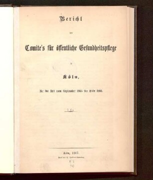1865/66: ... September 1865 bis Ende 1866