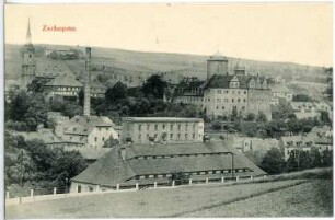 Zschopau. Blick auf Zschopau