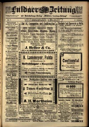 Zweite Ausgabe vom Donnerstag, den 21. März 1901.