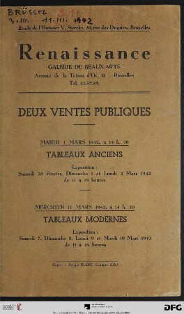 Deux ventes publiques