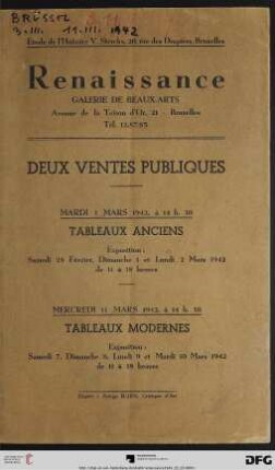 Deux ventes publiques