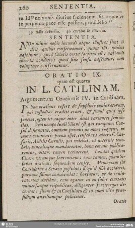 Oratio IX. quae est quarta In L. Catilinam