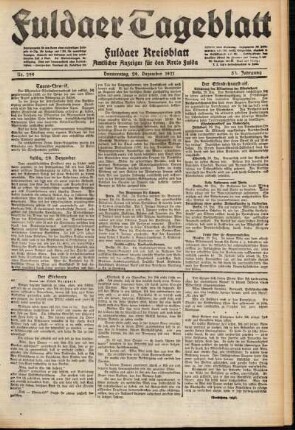 Ausgabe vom Donnerstag, den 29. Dezember 1921.