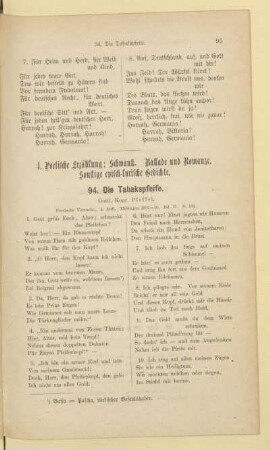 4. Poetische Erzählung; Schwank. Ballade und Romanze. Sonstige episch-lyrische Gedichte