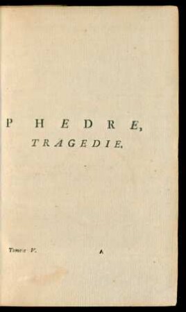 Phedre, Tragedie