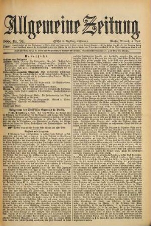 Allgemeine Zeitung. 1888, 4