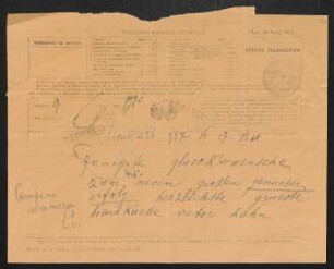 Brief von Victor Hahn an Gerhart Hauptmann