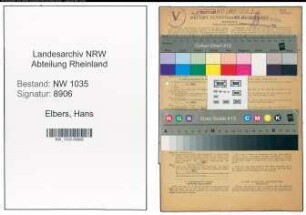 Entnazifizierung Hans Elbers , geb. 01.02.1904 (Markscheider)
