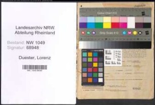 Entnazifizierung Lorenz Duester , geb. 07.09.1889 (Bauunternehmer)