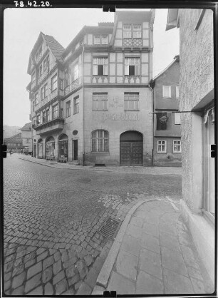 Schmalkalden, Stumpfelsgasse. Wohnhaus mit Laden. Straßenfront