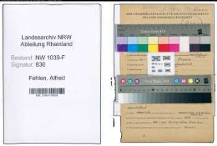 Entnazifizierung Alfred Fehlen , geb. 26.01.1903 ()