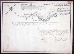 Geometrische "Stuckmappa" über die Grenzlinie zwischen der Landgrafschaft Nellenburg und der Herrschaft Hohenfels