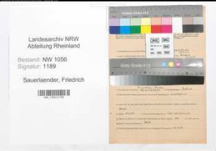 Entnazifizierung Friedrich Sauerlaender , geb. 08.04.1909 (Lehrer)