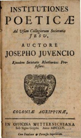 Institutiones Poeticae