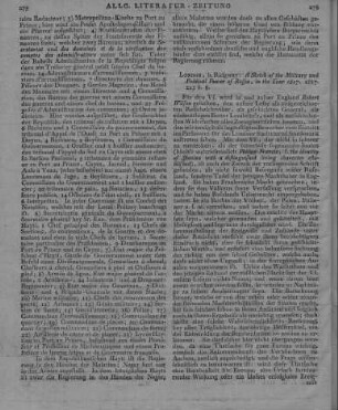 Wilson, R. T.: A Sketch Of The Military And Political Power Of Russia, in The Year 1817. London: Rigdway 1817
