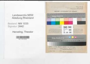 Entnazifizierung Theodor Herveling , geb. 29.01.1922 (Kaufmaennischer Angestellter)