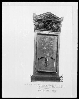 Gedenktafel für die 1812 Gefallenen