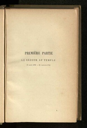 Première Partie Le séjour au temple