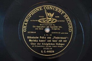 Böhmische Polka aus "Fledermaus": Marinka komm' und tanz' mit mir / [Johann Strauss]