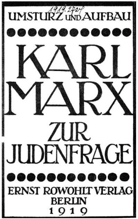 Zur Judenfrage