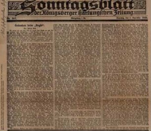 Kritik aus Sonntagsblatt der Königsberger Hartungschen Zeitung (03.12.1916)