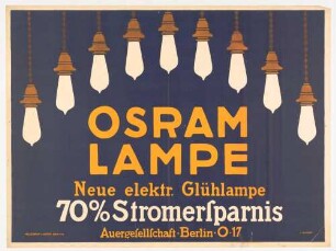 Plakat: Osram-Lampe