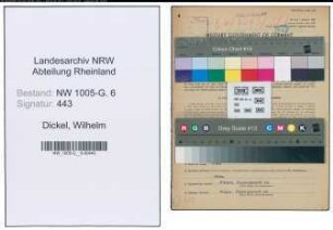 Entnazifizierung Wilhelm Dickel , geb. 14.06.1897 (Ingenieur)