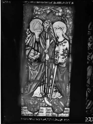 Schloß Eberstein Glasmalerei Heiliger Nikolaus und heilige Katharina (um 1497)