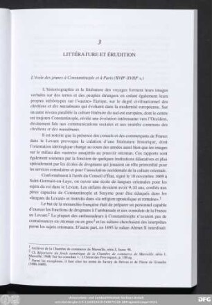 3 Littérature Et Érudition