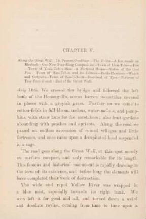 Chapter V. Along the Great Wall ...