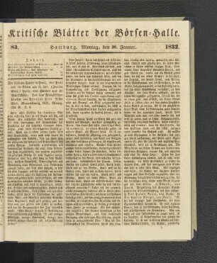 83. 30. Januar 1832