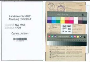 Entnazifizierung Johann Ophey , geb. 10.04.1914 (Steuerhelfer)