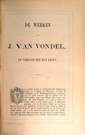 De werken van Vondel J. : Prachtuitgave met Platen en Afbeeldingen, 8